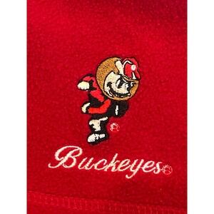 AS Sports Ohio State Buckeyes Mens Red Fleece Quarter Zip Pullover Large Brutus